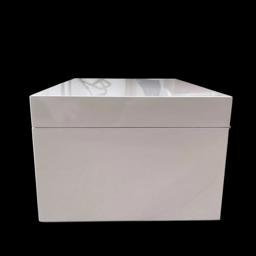 Pastel Pink Jewelry Box Organizer with Acrylic Handle 10.25